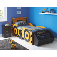 Kidsaw JCB 4 CX Single Bed Childrens Bed