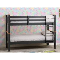 Seconique Neptune Grey and Oak Wooden Bunk Bed Frame - 3ft Single