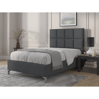 British Bed Company Harrison Super King Plush Velvet Charcoal Bed Frame