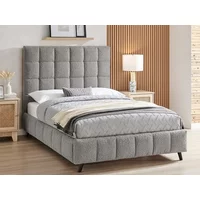 Limelight Starla Square Dove Grey Boucle Fabric Bed Frame - 4ft6 Double