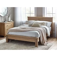 Julian Bowen Memphis 5ft King Size Limed Oak Wooden Bed Frame