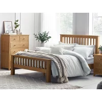 Julian Bowen Mallory Oak Wooden Bed Frame - 4ft6 Double