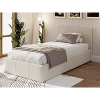 GFW Ecuador Natural Hopsack Fabric End Lift Ottoman Bed Frame - 4ft6 Double