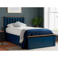 ASC Sydney Navy Blue Wooden Ottoman Bed Frame - 3ft Single