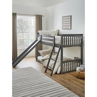 Very Home Novara Bunk Bed With Slide With Mattress Options (Buy & Save!) - Grey - Fsc&Reg; Certified - Bed Frame With Standard Mattress