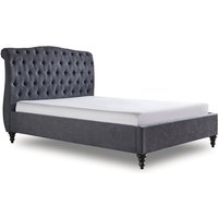 Athens Upholstered Bed, Dark Grey, Double