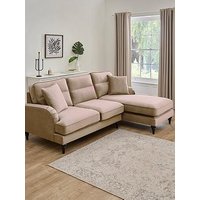 Very Home Victoria Right Hand Fabric 3 Seater Chaise Sofa - Mink - Fsc&Reg; Certified