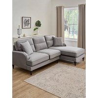 Very Home Victoria Right Hand Fabric 3 Seater Chaise Sofa - Grey - Fsc&Reg; Certified