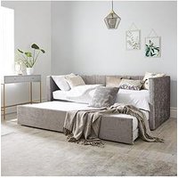 Very Home Connie Crushed Velvet Day Bed With Low Level Trundle And Mattress Options (Buy And Save!)- Fsc&Reg; Certified - Bed Frame Only