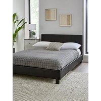 Very Home Marston Faux Leather Bed Frame With Mattress Options (Buy And Save!) - Black - Fsc&Reg; Certified - Bed Frame Only