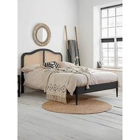 Birlea Leonie Rattan Bed Frame - Black - Double