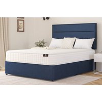 Spring King� Wool Luxury Pocket Mattress + Premium Divan Bed , Cream, 2 Drawer, Double
