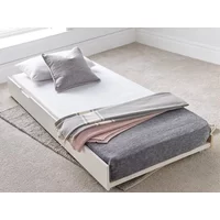 Bedmaster Tyler White Trundle Under Bed Frame - 3ft Single