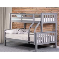Sweet Dreams Connor Triple Grey Wooden Bunk Bed Frame - 3ft Single