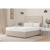 Ortho Care Foam Mattress + Premium Divan Bed, Cream, 2 Drawer, Double