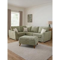 Very Home Trinity Fabric Left Hand Double Arm Corner Group Sofa With Storage Footstool - Made To Order In The Uk