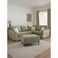 Very Home Trinity Fabric Right Hand Double Arm Corner Group Sofa With Storage Footstool - Made To Order In The Uk