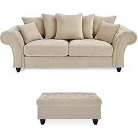 Very Home Windsor 3 Seater + Footstool